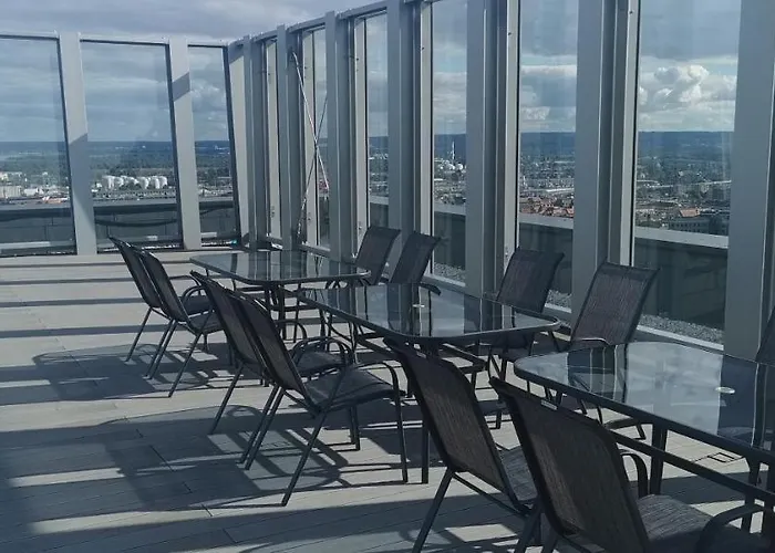 Apartament Miodowy W Hanza Tower -sauna&pool Szczecin